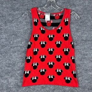 Vintage Disney Minnie Mouse Knit Tank Top Red & Black – Women’s Small